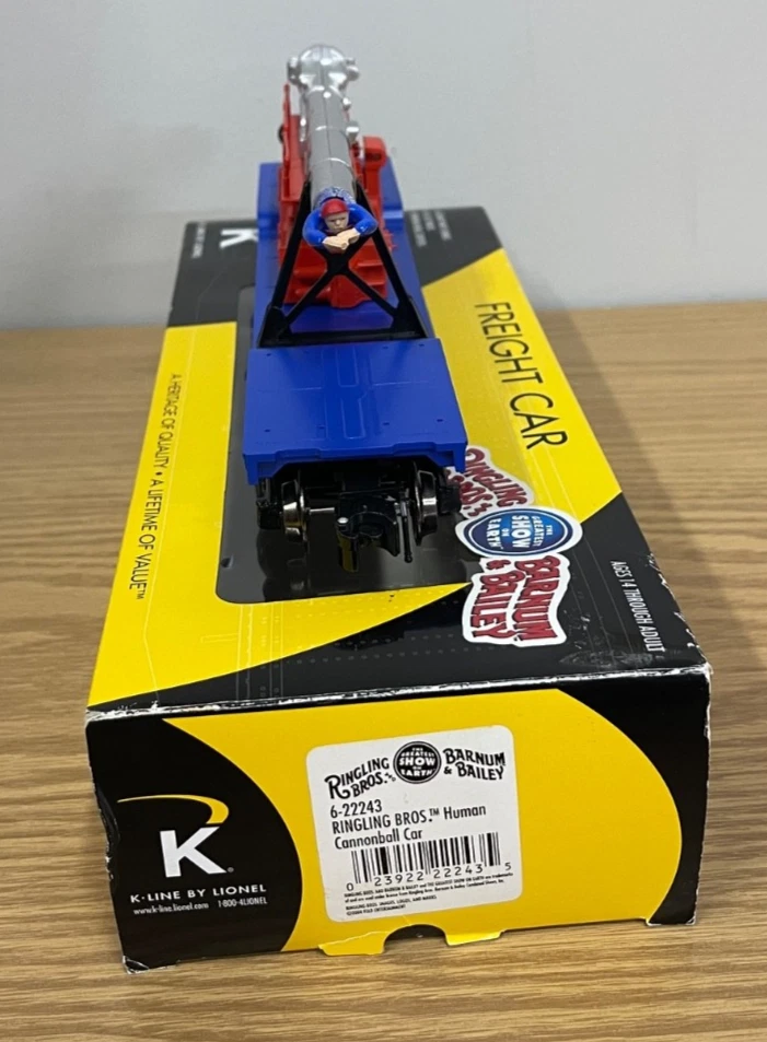 K-line Lionel 22243 Circus Ringling Bros. Flatcar Human Cannonball O Gauge Train - Image 3 of 4