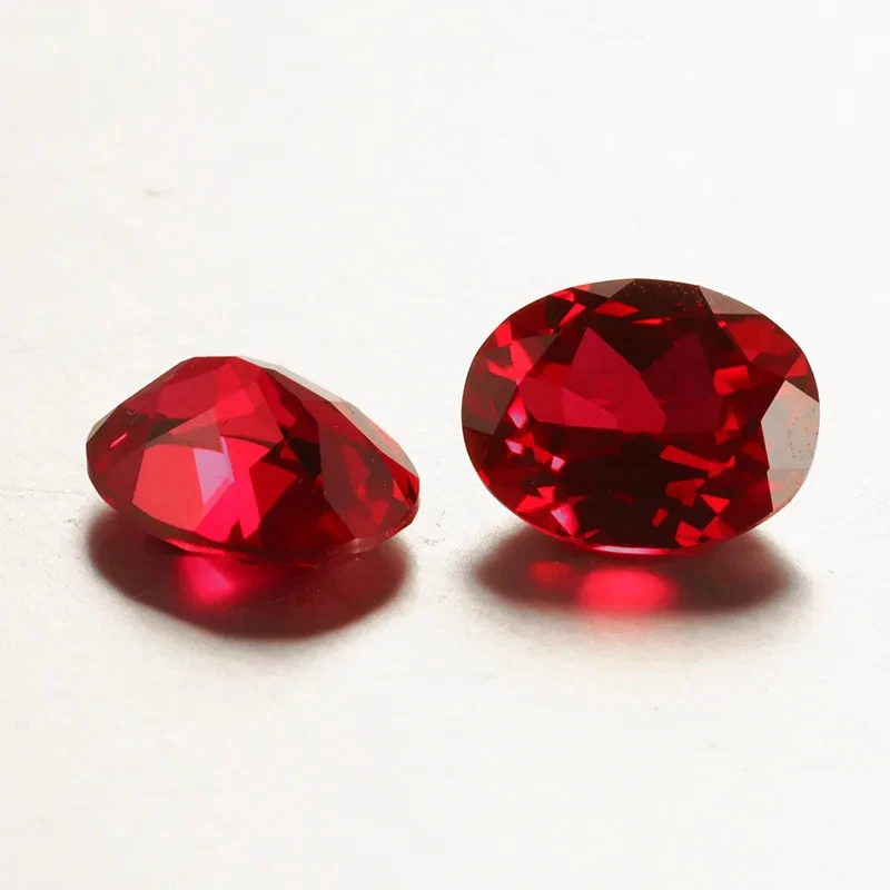 Pigeon Blood Red Oval Lab Grown Ruby AGL Certificate for DIY Jewelry Making - Image 3 of 4