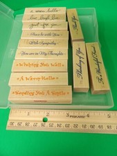 Hero Arts Wood Mounted Rubber Stamp Greeting Card Sayings 12 stamps