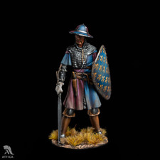 French knight 13th century 54mm Painted Miniature Toy Soldier Pre-Sale  Art