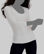  29 Inc International Concepts Women White Scoop-Neck Top Petite Size PS