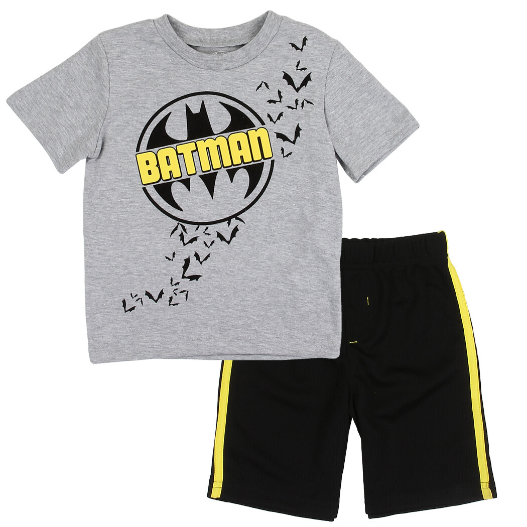 DC Comics ☆ Toddler Boys' Batman T-Shirt Mesh Shorts Set ☆ Sizes 2T, 3T,  4T