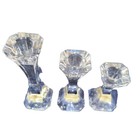 villeroy boch set of 3 crystal candle stick holders 4.25”, 5.25”, 6.25” — photo 2