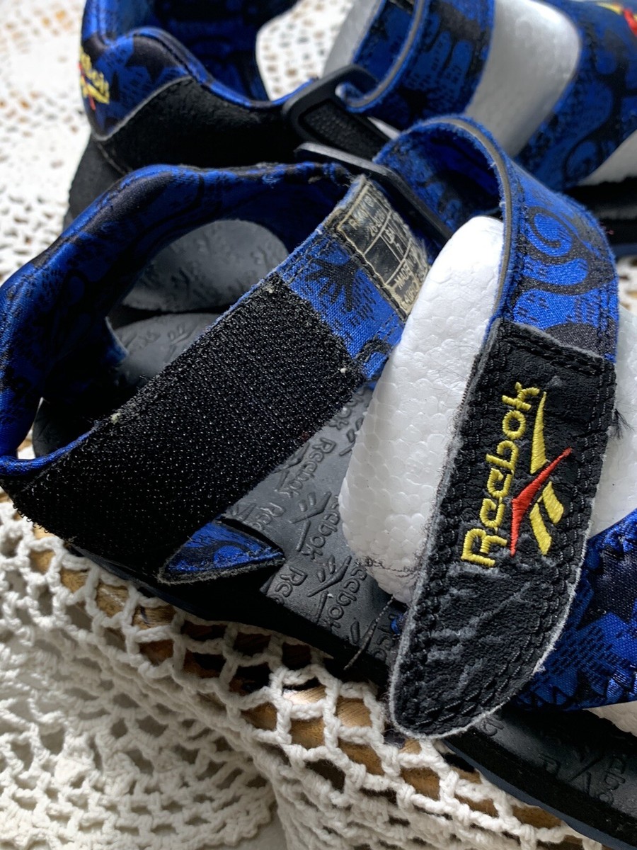 希少90's Reebok 幾何学柄 スポーツサンダル 黒/青 ヴィンテージ古着 Vintage 90s Rare Reebok Mens Sz 7 M Blue/Black Sport