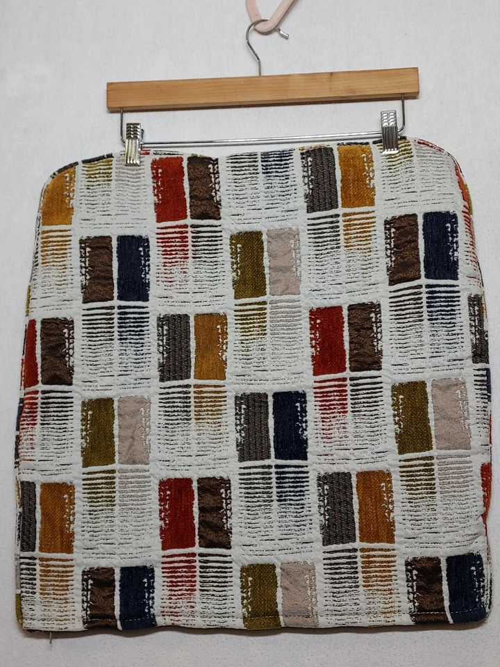 VTG Madras Plaid Throw Pillow Cover 20" X 20” Square Removable Zip Home Decor - Image 2 of 4