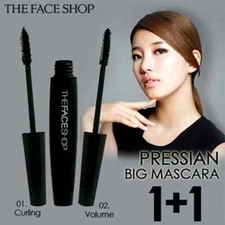 THE FACE SHOP Freshian Big Mascara 1+1, Volume, Curling Korean Cosmetics, sample