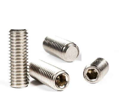 M10 M12 M14 M16 A2 Stainless Steel Flat Point Grub Screws Socket Set Screw