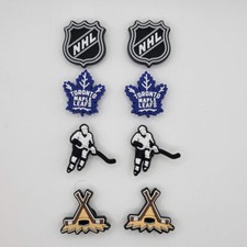 NHL Toronto Maple Leafs Hockey Team For Crocs Shoe Charms - 8 Pieces