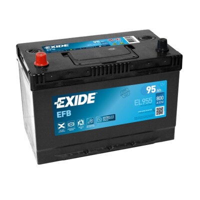 Exide Starter-Batterie EL955 EFB 95Ah 800A 12V Asia Autobatterie Pluspol links