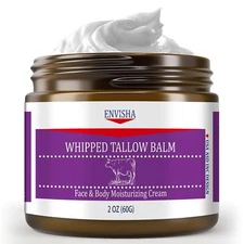 Organic Grass Fed Beef Tallow For Skin Face Body Whipped Tallow Balm Almond Oil