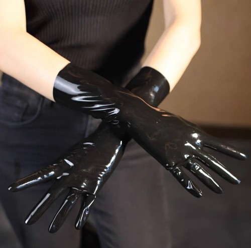 Colorful Latex Gummi Sexual Love Gloves BDSM Fetish Rubber Clubwear Cosplay BDSM - Picture 12 of 22