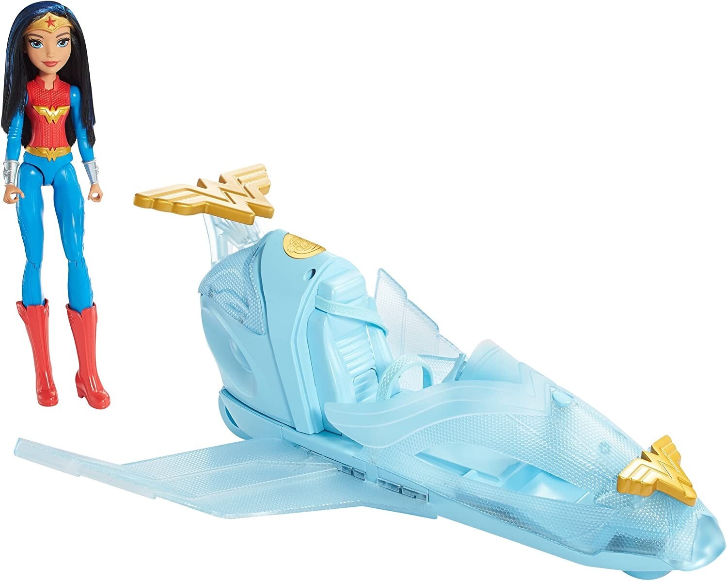 Mattel DC Super Hero Girls Wonder Woman & Invisible Jet Dolls