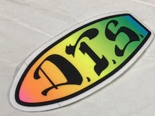 Vintage LOT of x2 D.T.S. Dog Town Skates DOGTOWN Skateboard Stickers Neon NEW og