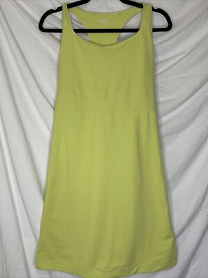 Toad & Co Lime Green Yellow Racerback Aquaculture Athletic Dress Size Small