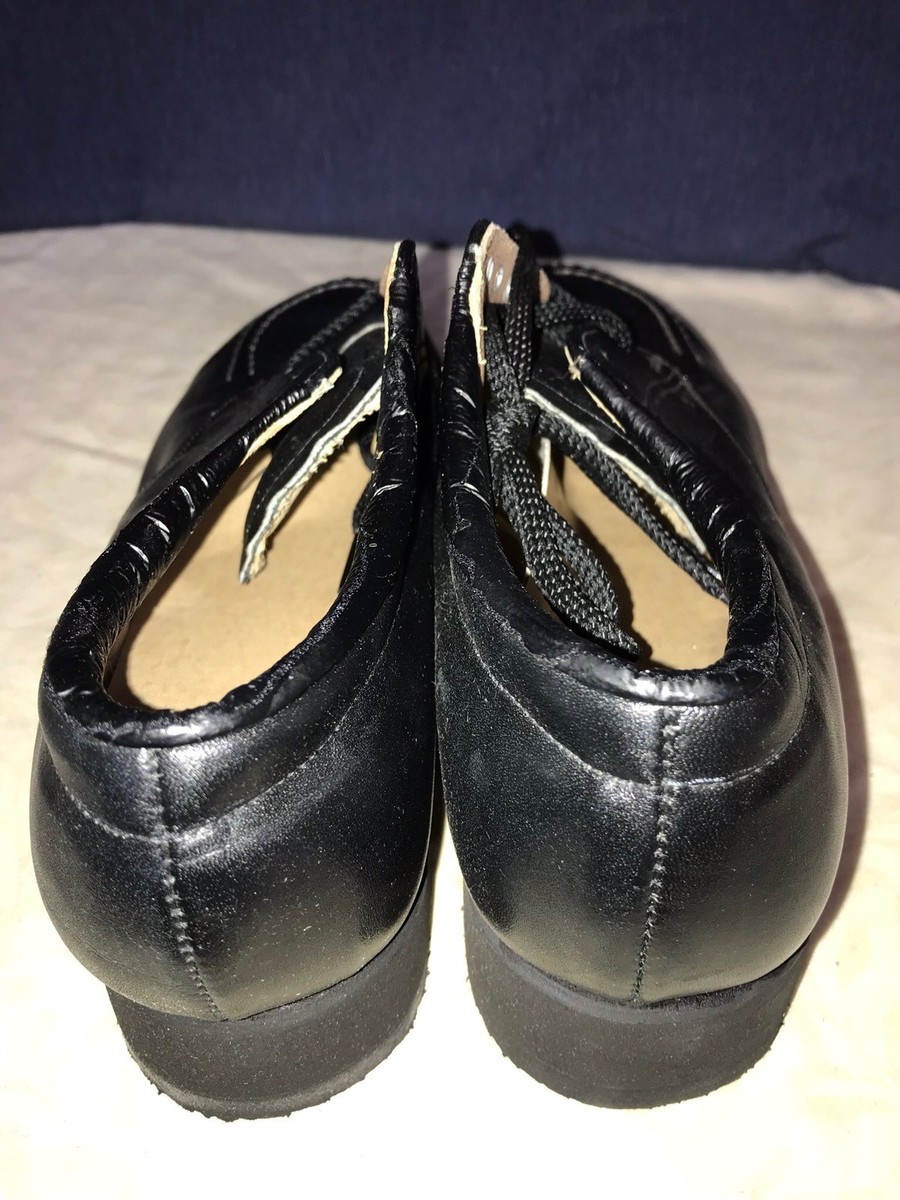 P. W. Minor Orthopedic Black Lace Up Wedge Heel Comfort Shoe  display picture 1