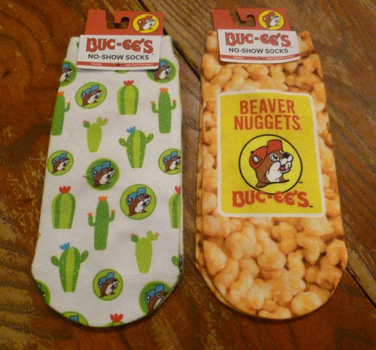 2 NWT BUC-EE'S No-Show Socks Cactus & Nuggets W 4-12 M 6-12