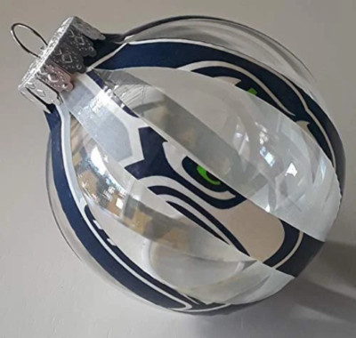 Seattle Seahawks plastic ball ornament NFL handmade football duck