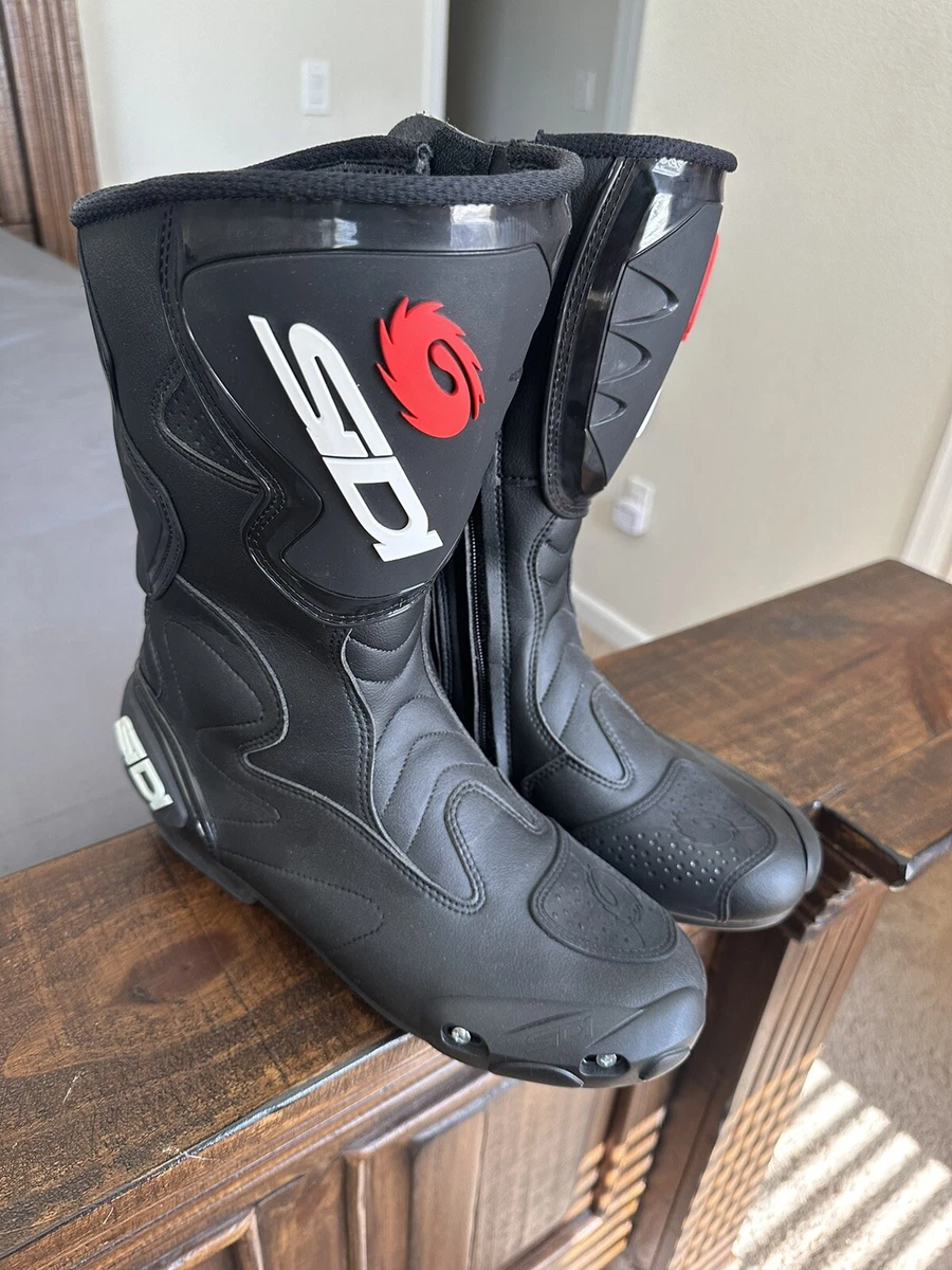 SIDI VERTIGO Motorcycle Racing Street Boots Men s US Size 10 EUR 44 Black ITALY