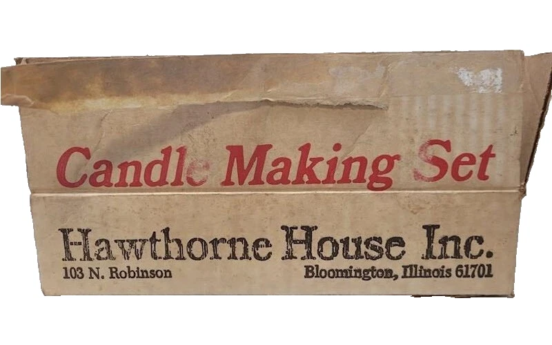 Hawthorne House Candle Making Kit 2 Taper Candles Wax Color Scent 1970's - Image 2 of 4