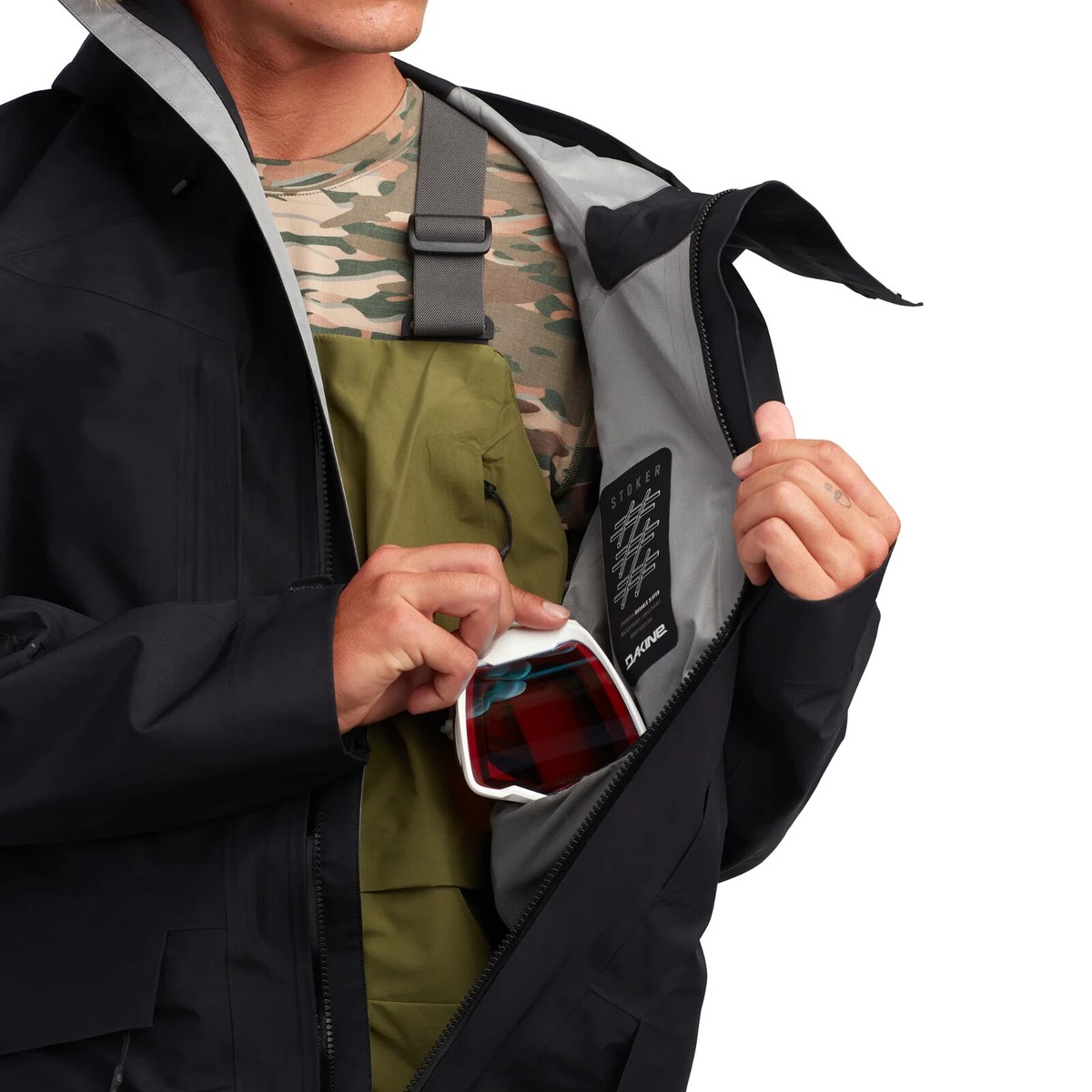 NWT Mens Dakine Stoker Gore-Tex 3L Jacket $615 M black Recco