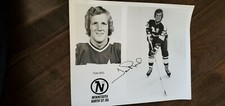 1973-74 MINNESOTA NORTH STARS SIGNED TEAM ISSUE 8X10 PRESS PHOTO TOM REID 