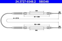ATE Handbremsseil L/R FüR Jumper Boxer 1.9D-2.8D 02.94- Peugeot OE 4745V4