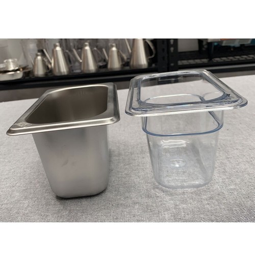 2X 1/9 Stainless Steel Brain Marie GN Steam Tray Pan Container Food 10cm depth - Picture 12 of 12