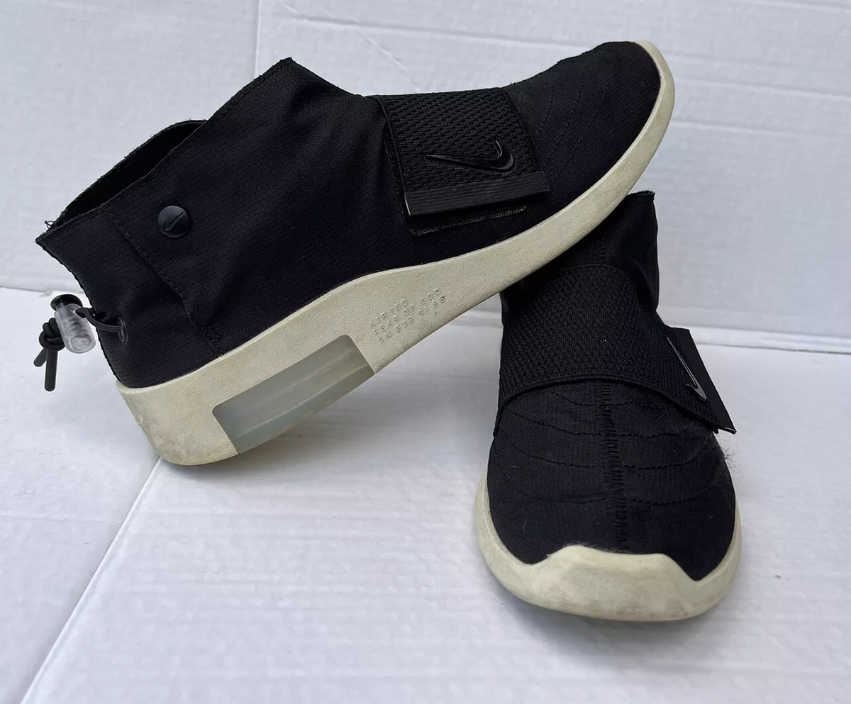 FEAR OF GOD x Nike Air Black Fossil Mens Sz 10 Strap Moccasins AT8086-002