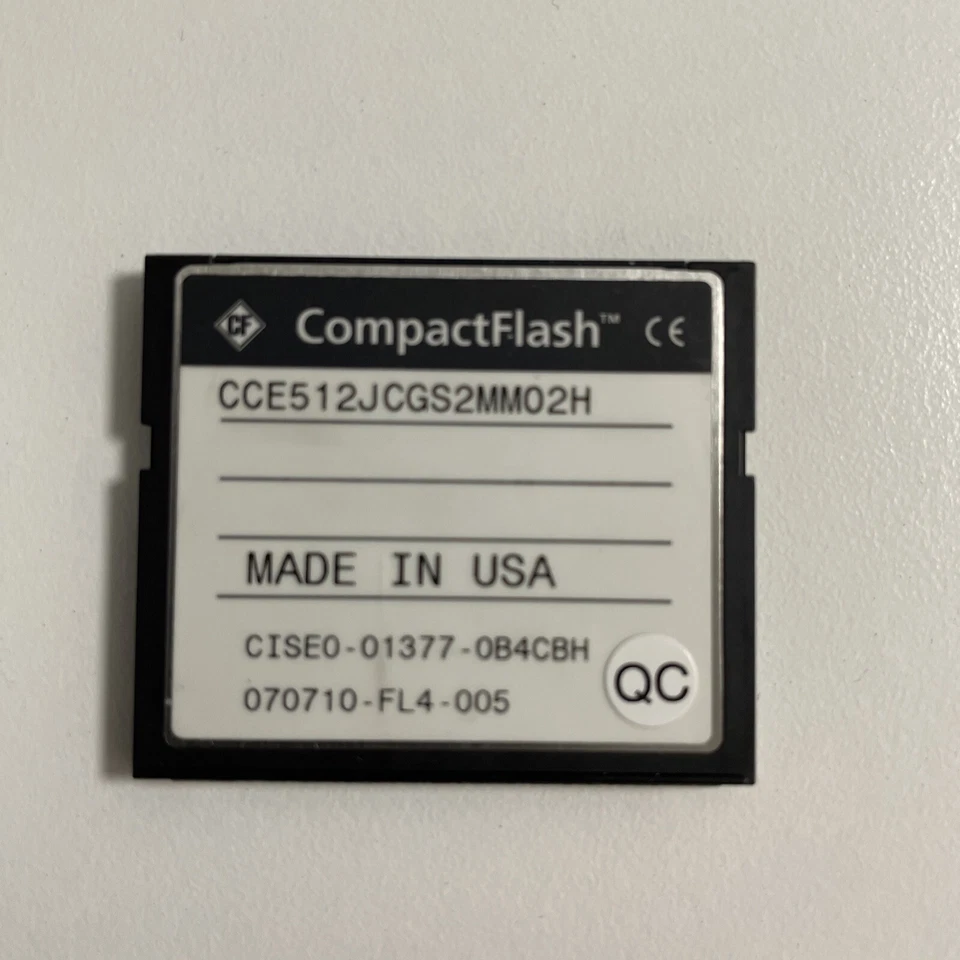 Cisco 512MB CompactFlash CF Memory Card 16-3309-01 MEM-C6K-CPTFL512M - Image 2 of 2