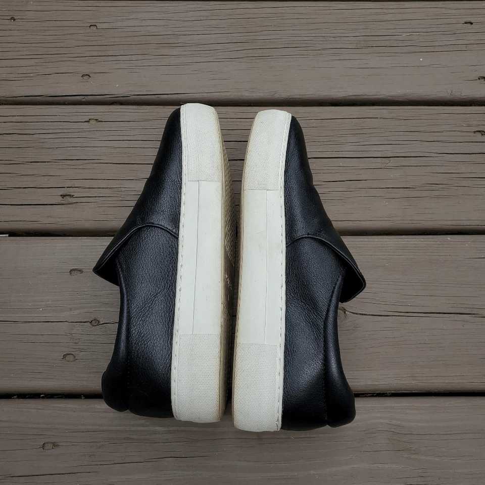 Jslides Acer Black Leather Platform Slip-On Sneaker Trainers Woman's 8 - Image 4 of 4