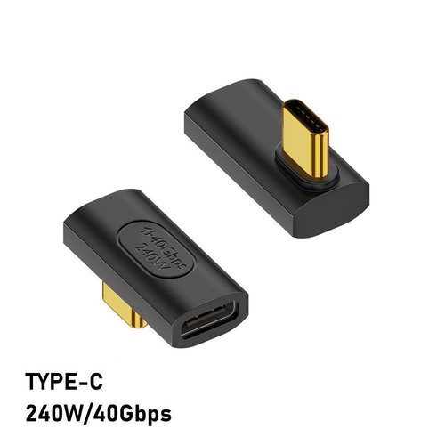 90Right Angle Type-C to Type-C Adapter USB-C Fast Charging 40Gbps US W3E2 - Picture 20 of 29