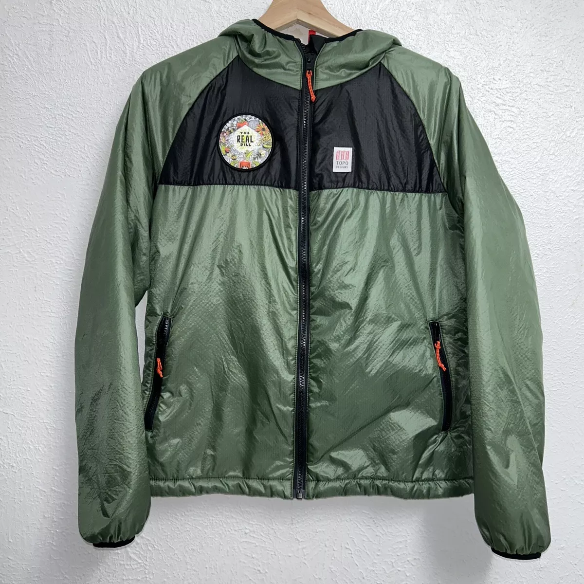 Topo Designs Hooded Insulated Green Mountain Puffer Hoodie Jacket