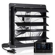 VEVOR 24 in Shutter Exhaust Fan with Smart Programming Controller Wall Mount