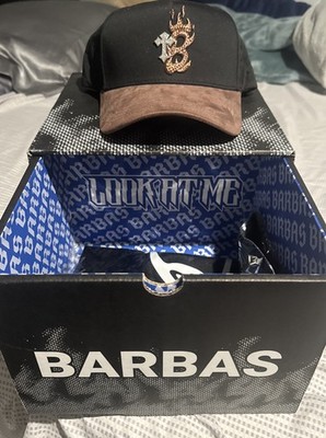 EL BARBAS HATS B-CROSS BLACK SNAPBACK HAT BARBCROSS BKBRWN