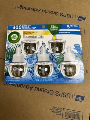 Airwick Scented Oil Refills Fresh Water Fragrance 5 Count Plug-In