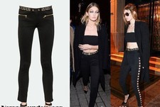 Versace Medusa black Trousers Pants As Gigi Uk8 IT40 Auth Leggings dress