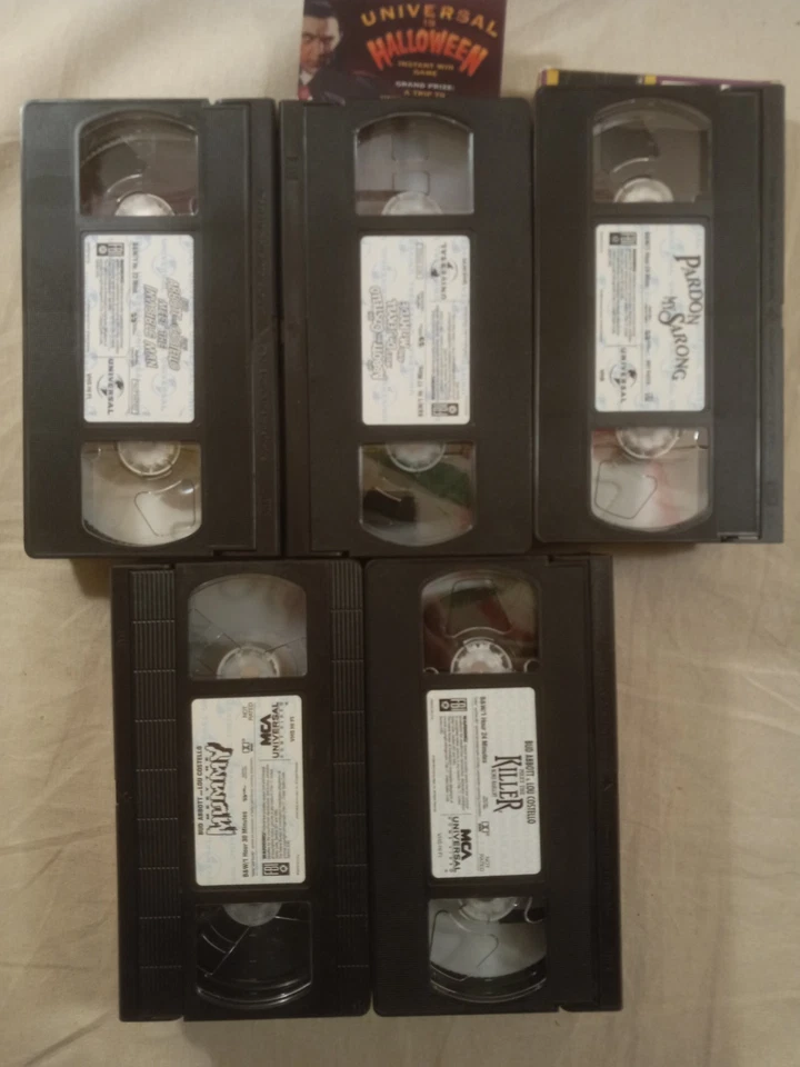 Abbott And Costello VHS Lot Of 5 - SEE PICS FOR TITLES - HALLOWEEN Foto 3 de 4