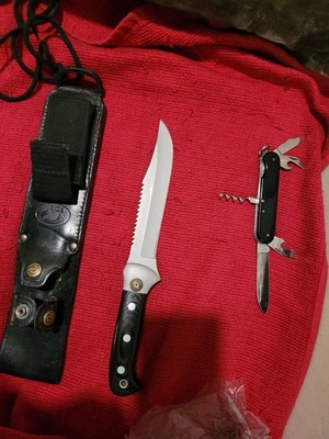 Fox Knives Fixed Blade W/ R.C.E INOX original Owner ONS 80s/90, Stone On Sheath