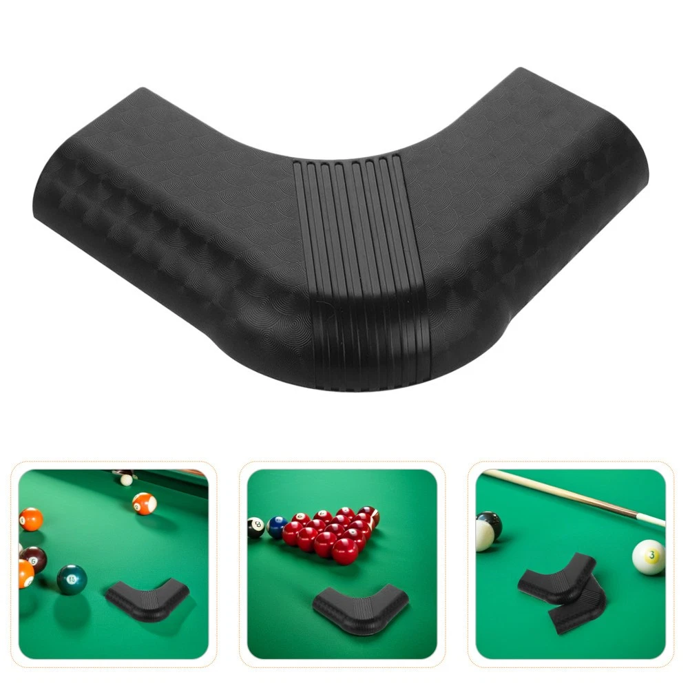 6Pcs Nylon Pool Table Corner Guards Black Replacement Bumpers