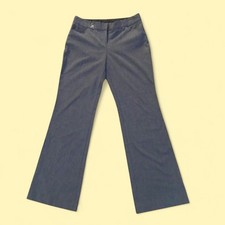Vintage EXPRESS Editor Gray Low Rise Bootcut Trousers Silver Buckle Y2K 2R