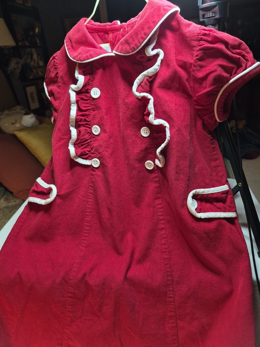 little english christmas dress Cotton Kids Christmas Applique Dress