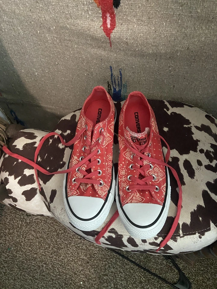 Bandana Converse Chuck Taylor All Star Ox Coral Estampado Mujer Talla 9 Foto 3 de 4