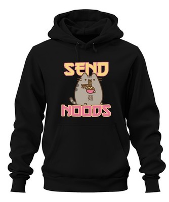 SEND NOODS Cat Noodles Ramen Kawaii Funny Gift Cute Girlfriend Unisex Hoodie 