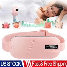 Electric Heating Menstrual Vibration Pad Belt For Period Pain Relief Cramps Gift