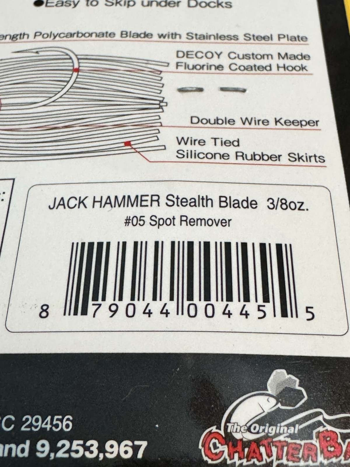 Z-man Stealth Blade Jackhammer Chatterbait 3/8oz Spot Remover - Image 4