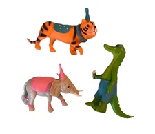 Ankyo Target Party Animal Figures Set of 3 Circus Zoo Birthday Cake Topper Toys