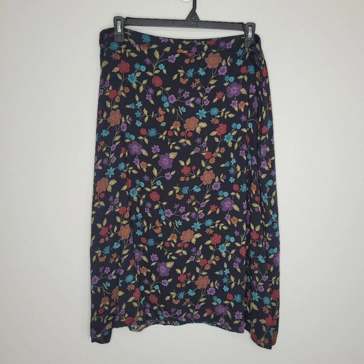 Jupe Longue Femme Sag Harbor – Taille XL – Fleurie Multicolore Rouge/Orange/Vert