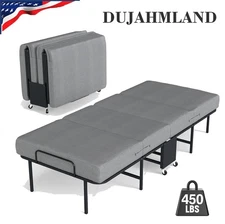 Portable 31" 38" Rollaway Bed Folding Bed with Foam Mattress for Adults & Guest