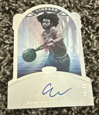 2019 PANINI CROWN ROYALE ** Coby White  ** LINEAGE SCRIPTS - On Card Auto 48/49