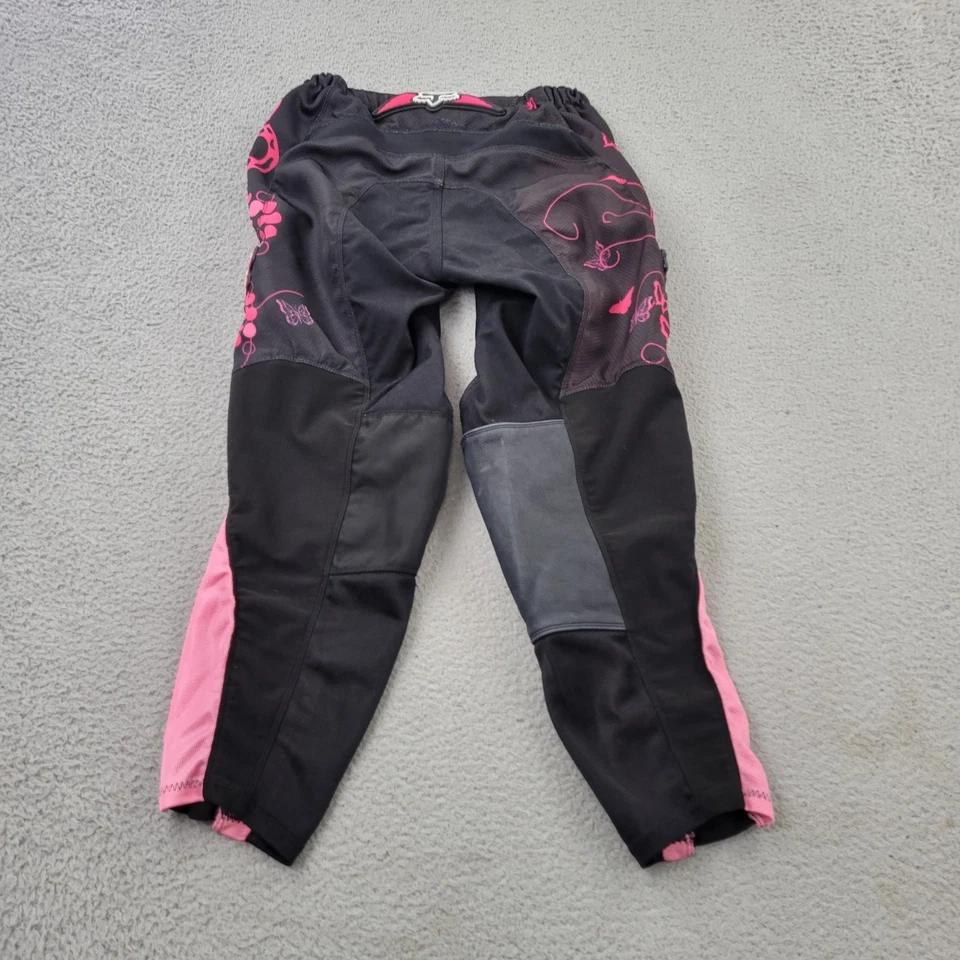 Pantalones de motocross Fox 180 para mujer 11/12 bicicleta de carreras rosa ropa deportiva acolchada Foto 2 de 4